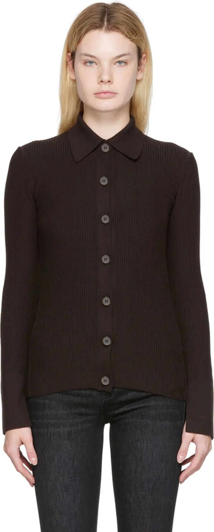 FRAME Brown Slim Cardigan