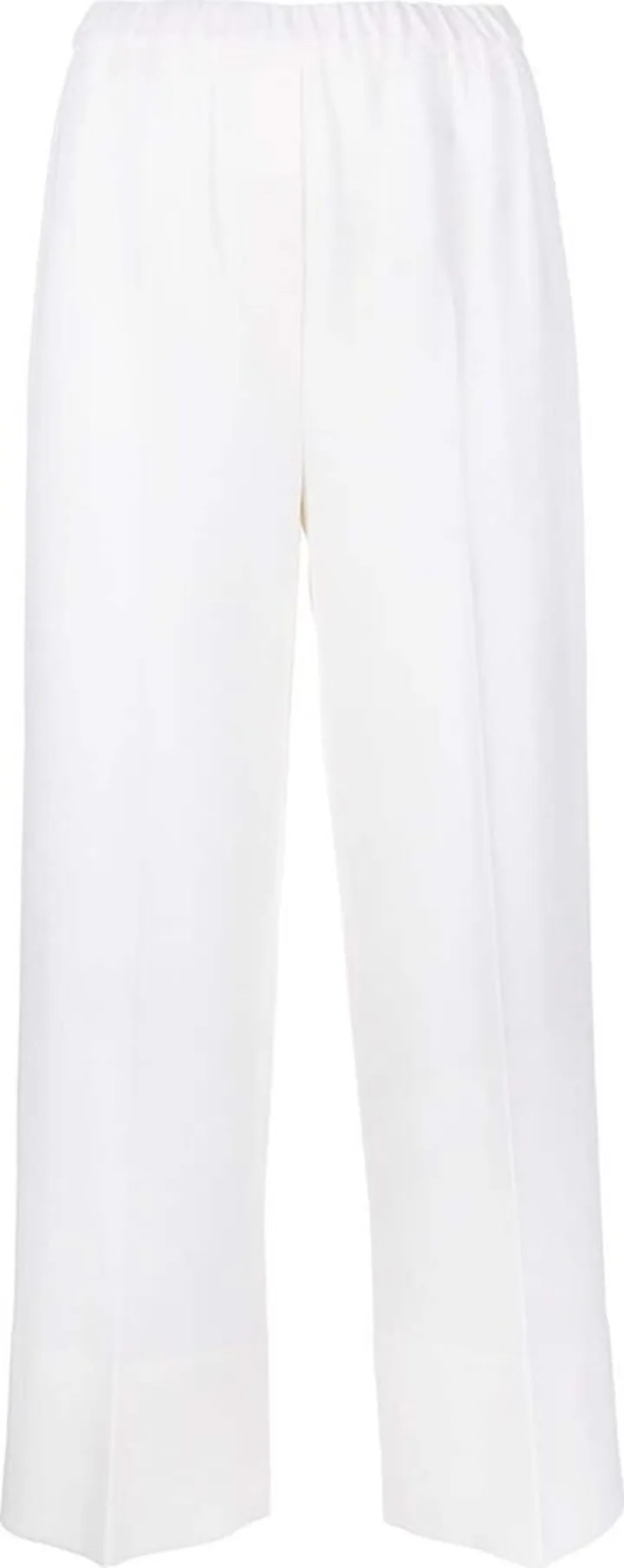 Elasticated Straight-Leg Trousers