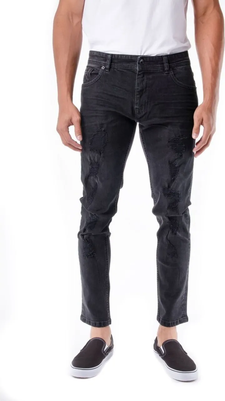 Men's Stretch Distressed Skinny Jeans