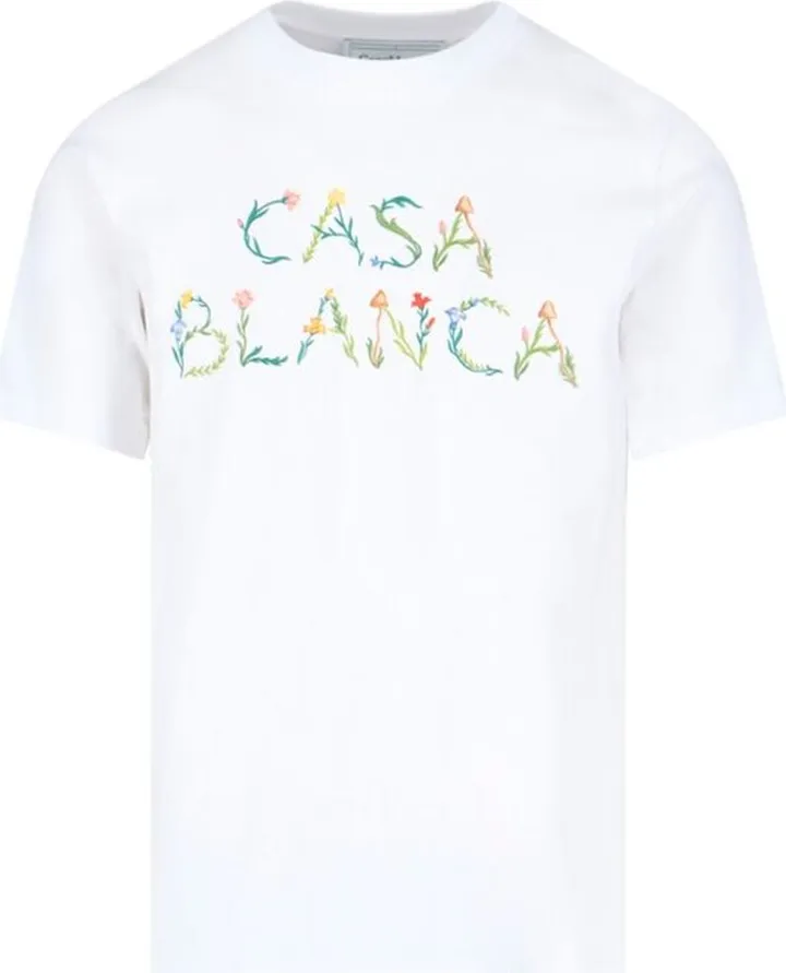 Casablanca Logo Printed Crewneck T-Shirt