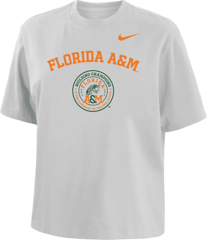 Nike Women's College (Florida A&M) Boxy T-Shirt in White