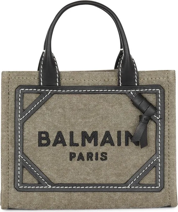 Balmain Small Canvas B-Army 42 Tote Bag