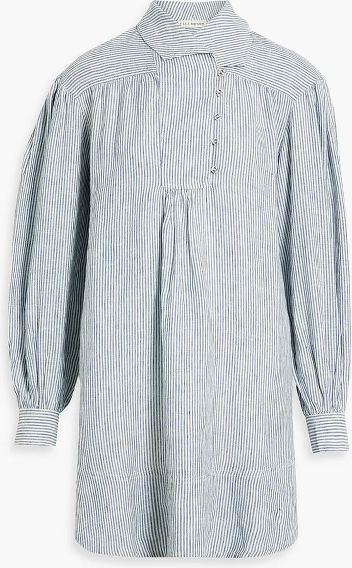 Dania striped linen mini dress