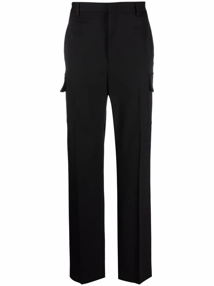 Straight-Leg Tailored Cargo Trousers