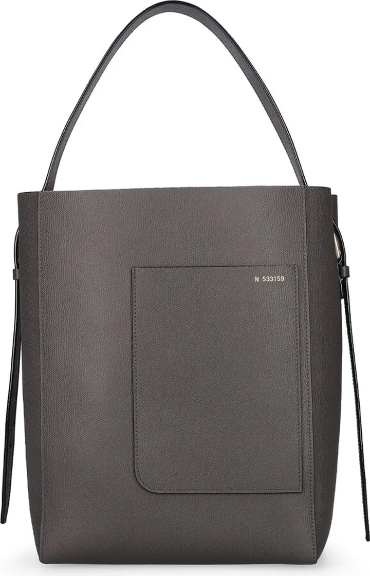 Medium soft grained leather tote bag