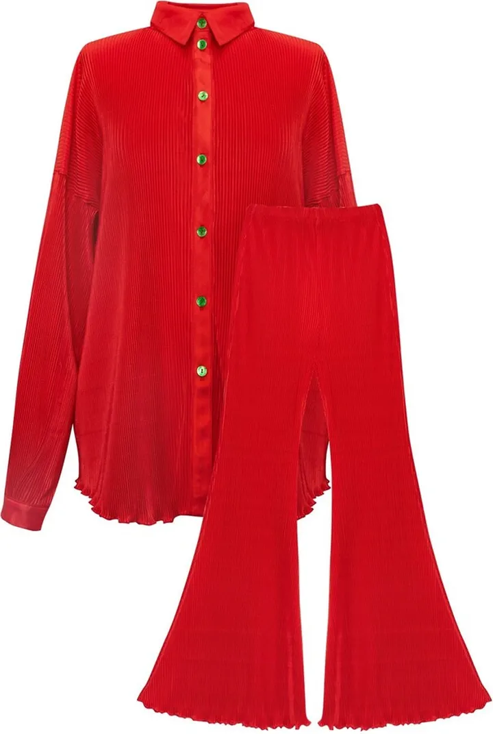 Origami pleated pajama set