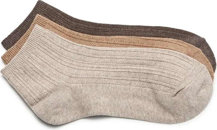 Kelly & Katie Ribbed Quarter Ankle Socks 3 Pack