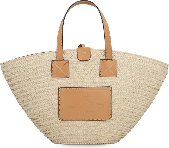 Etro Logo Patch Interwoven Tote Bag