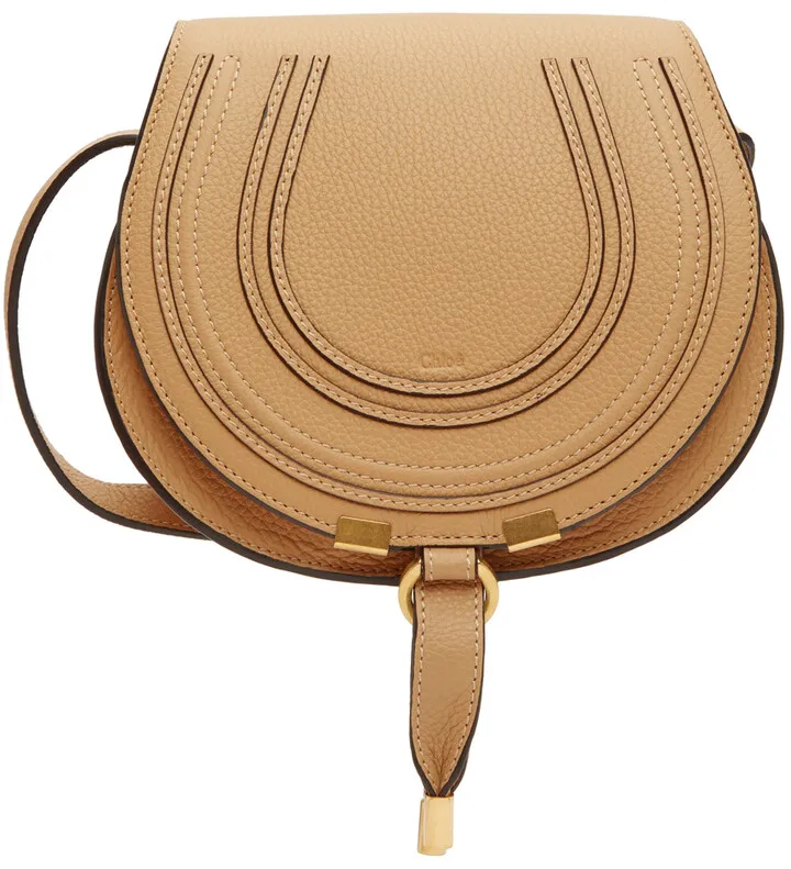 Chloé Tan Small Marcie Saddle Bag