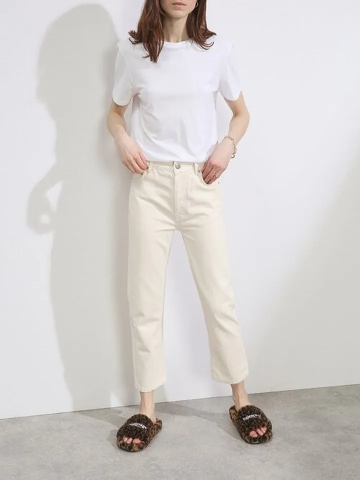 Crop Organic-cotton Straight Leg Jeans
