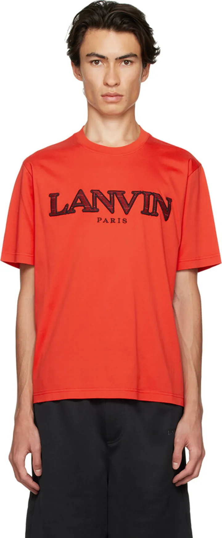 Lanvin Red Embroidered T-Shirt