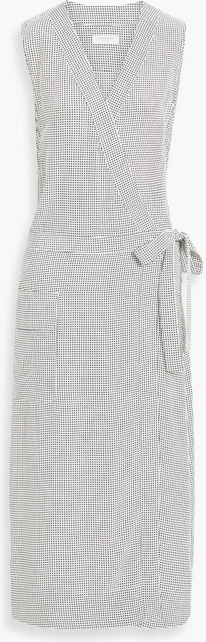 Maovesa polka-dot silk crepe de chine midi wrap dress