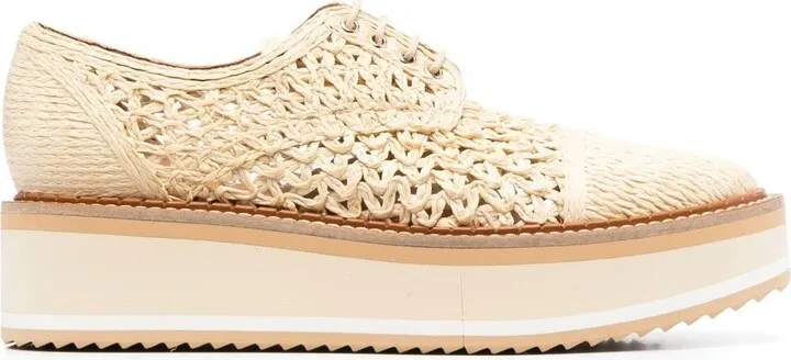 Woven Lace-Up Shoes