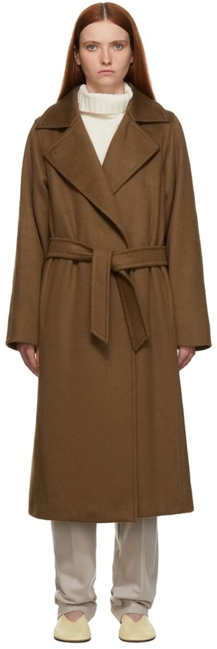 Max Mara Brown Manuela Wrap Coat