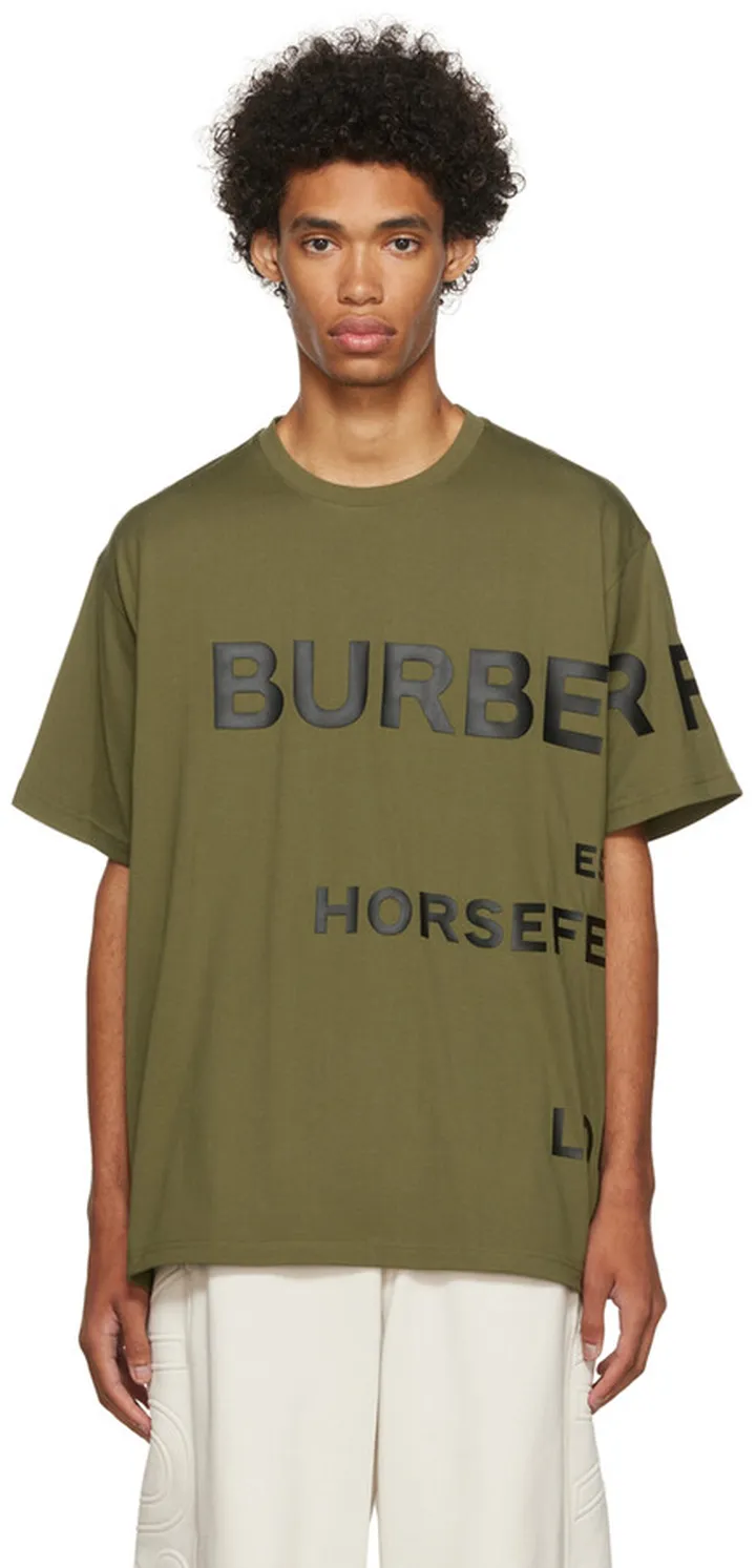 Burberry Green 'Horseferry' T-Shirt