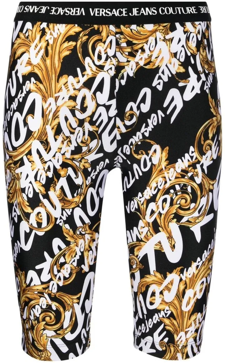 Garland logo-print knee-length shorts