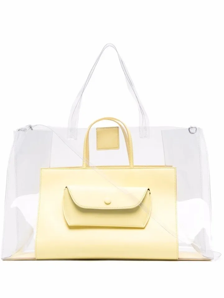 Clam transparent tote bag