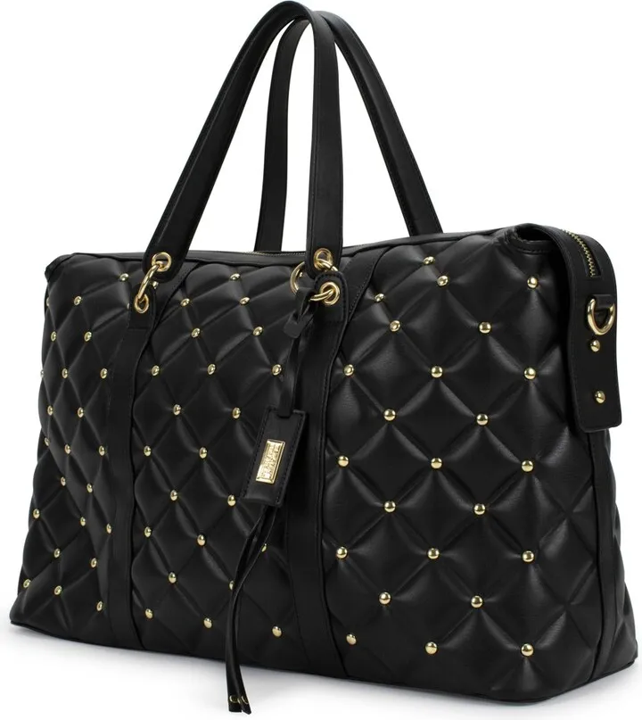 Badgley Mischka Quilted Travel Weekender Bag - Black