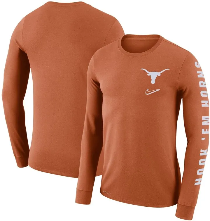 Men's Nike Texas Orange Texas Longhorns Local Mantra Performance Long Sleeve T-shirt