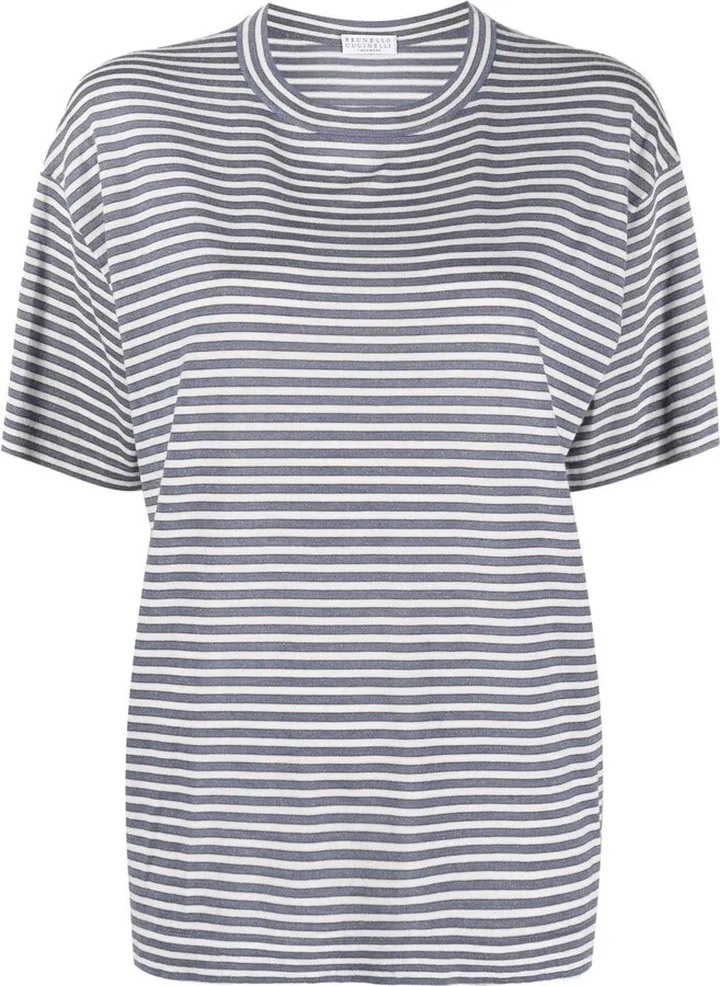 striped cashmere T-shirt