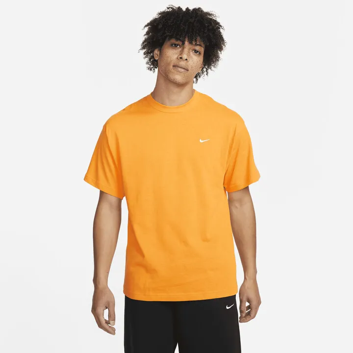 Nike Men's Solo Swoosh T-Shirt in Orange