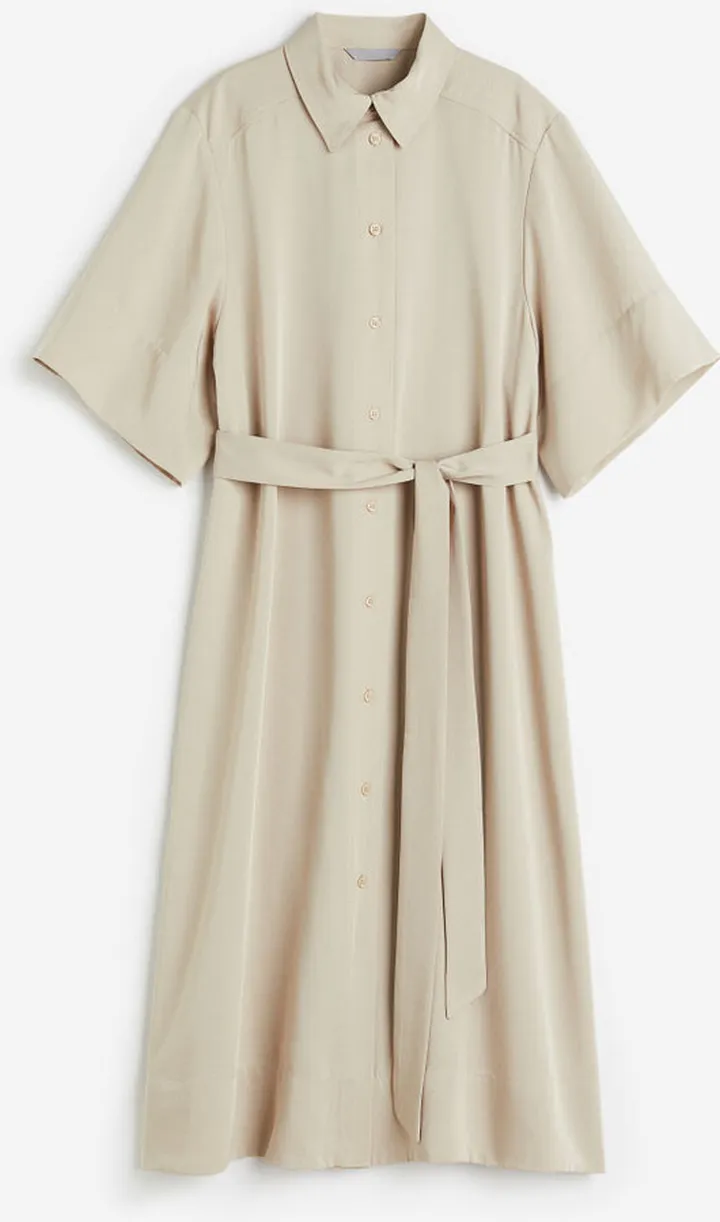 Tie-belt Shirt Dress