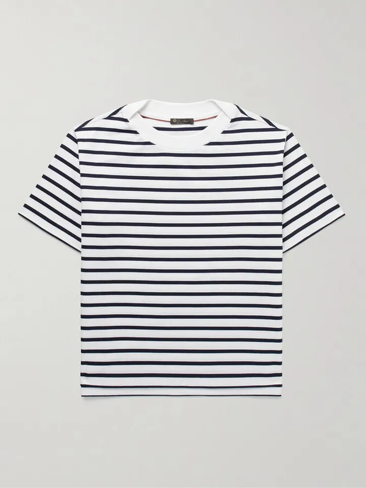 Striped Cotton-Jersey T-Shirt