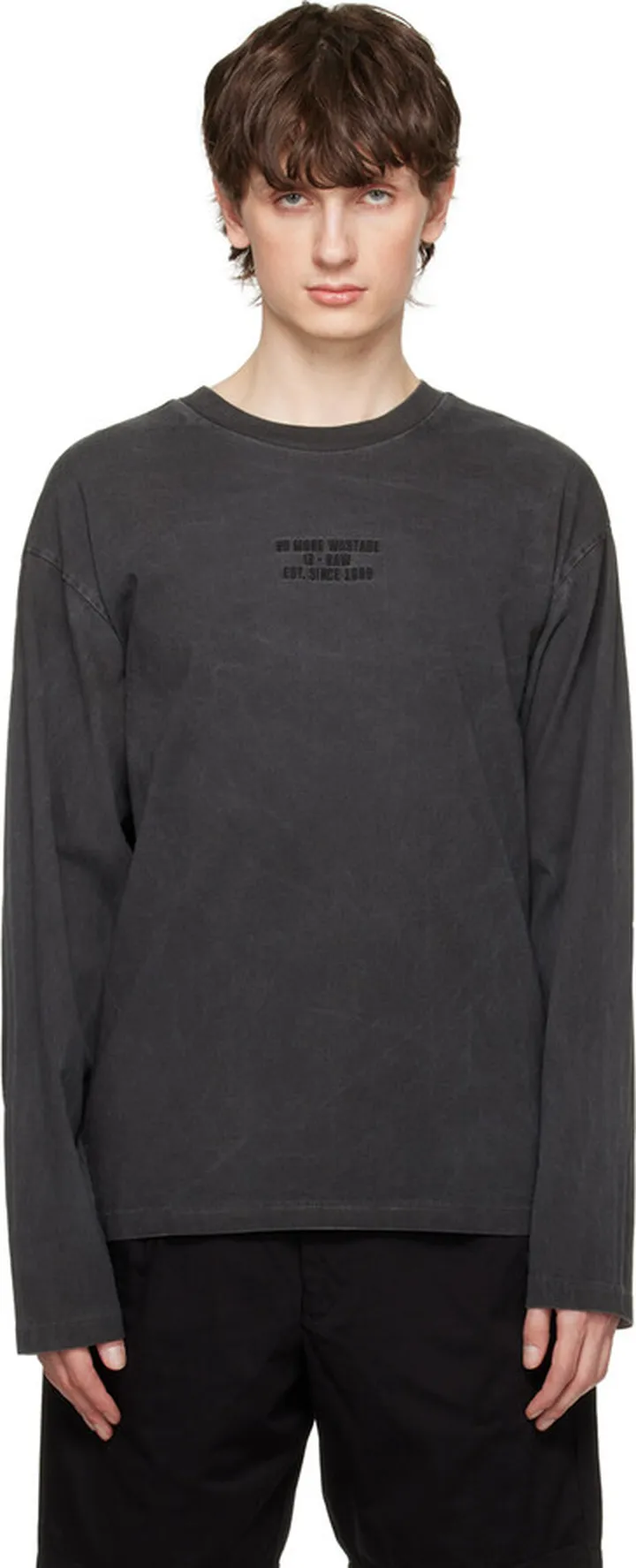 Izzue Gray Faded Long Sleeve T-Shirt