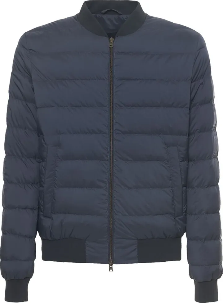 Nylon down bomber jacket