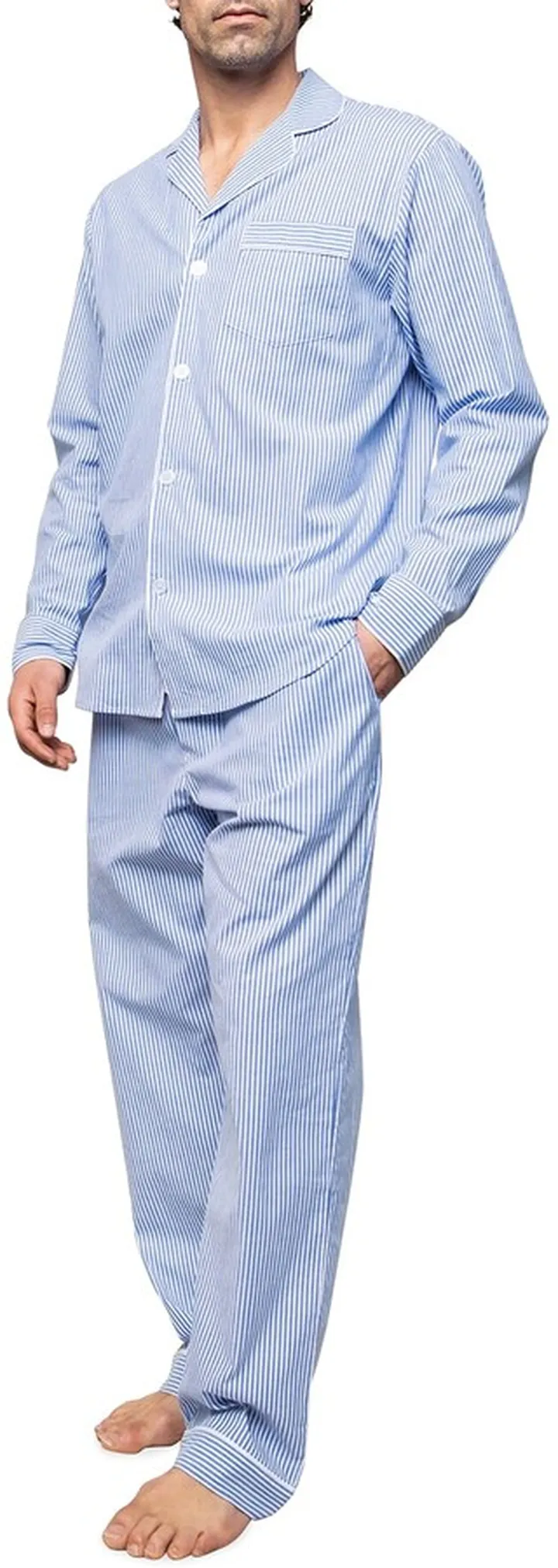 Men's Stripe Seersucker Pajama Set
