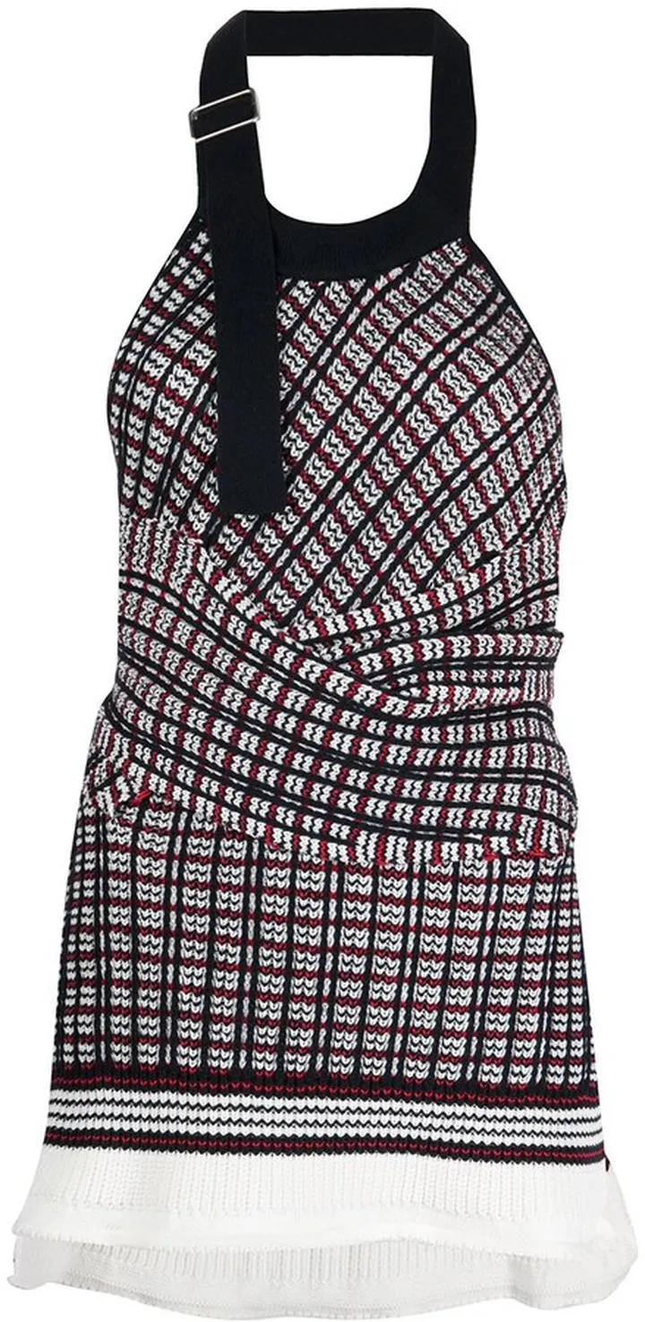 Jacquard Halterneck Knit Top