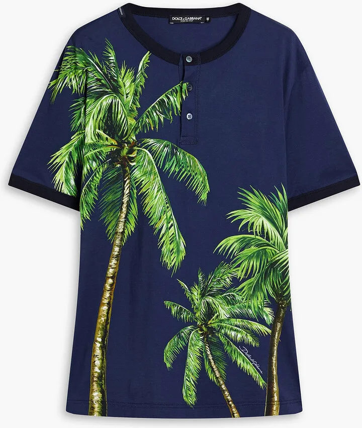 Printed cotton-jersey T-shirt