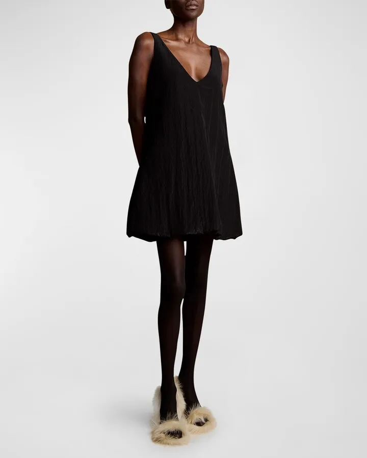 Branna Plunging Balloon Mini Dress