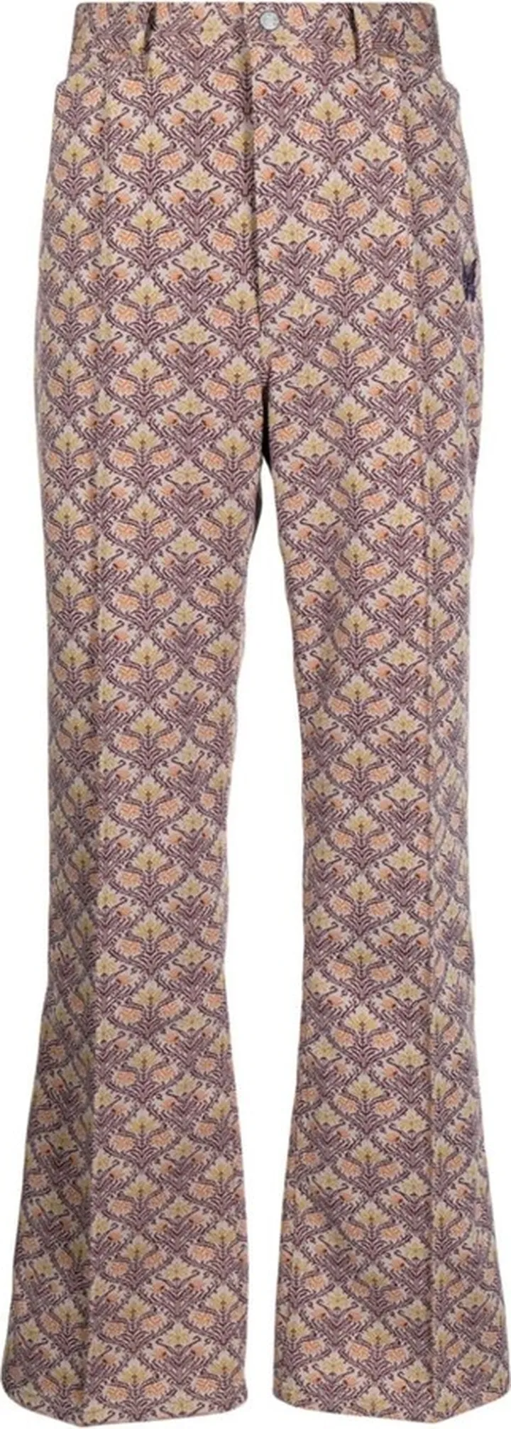 Floral-Print Flared Trousers