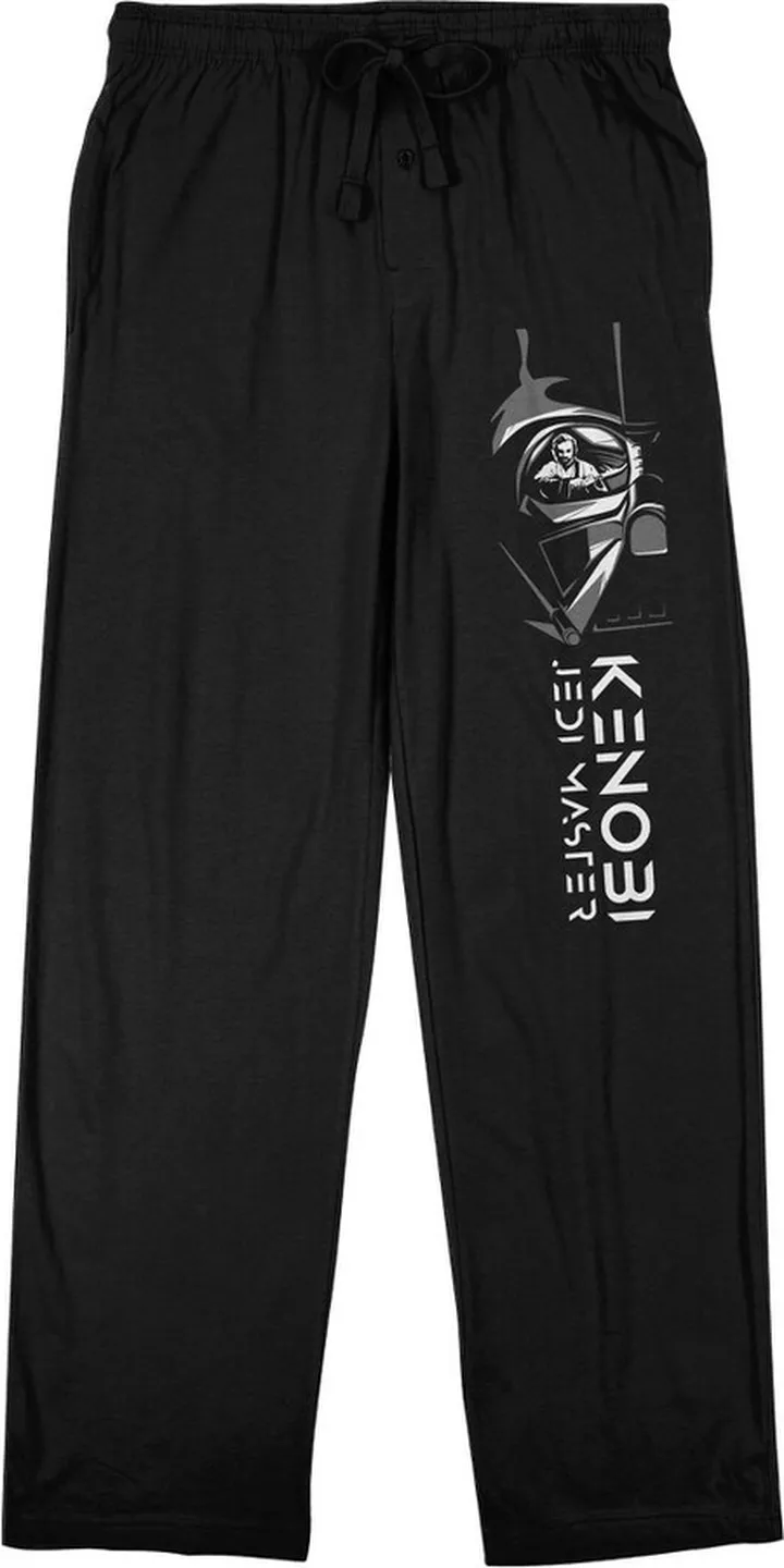 Star Wars: Obi-Wan VS Vader Men’s Black Sleep Pajama Pants-Small