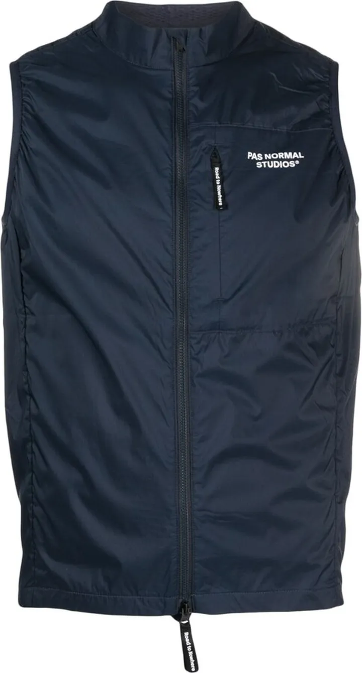 Logo-Print Zip-Up Gilet