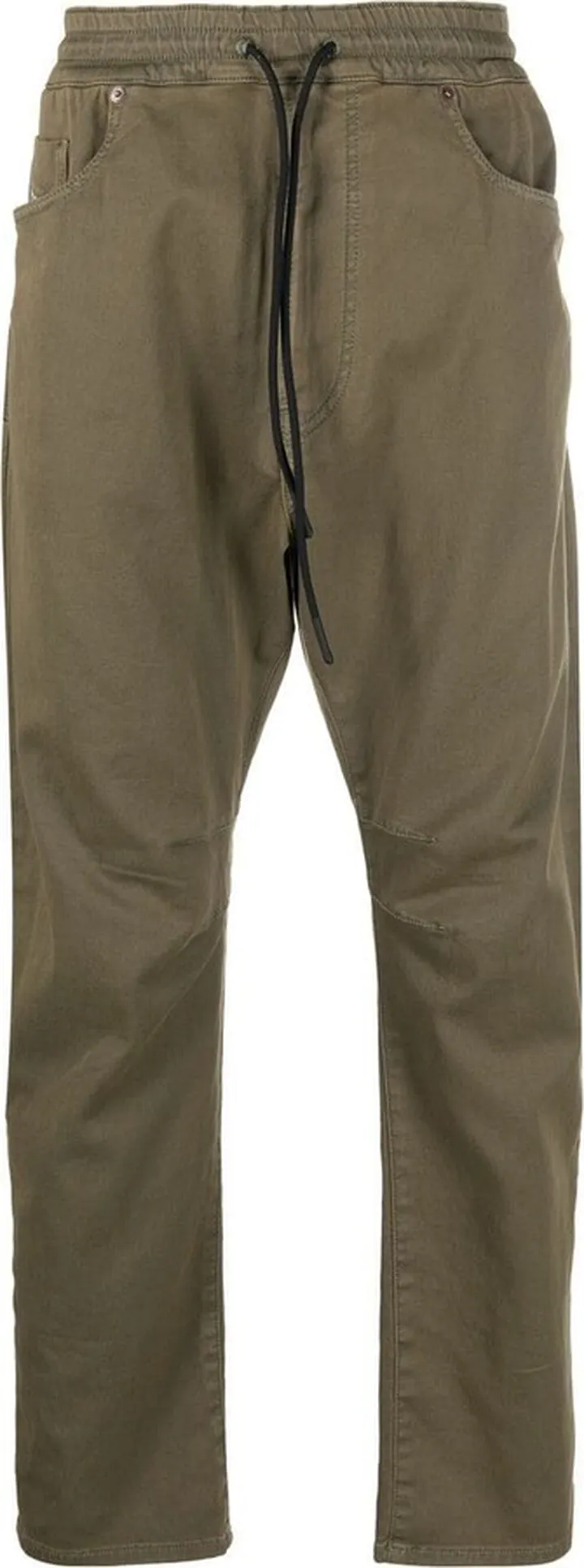 Elasticated-Waist Tapered Jeans