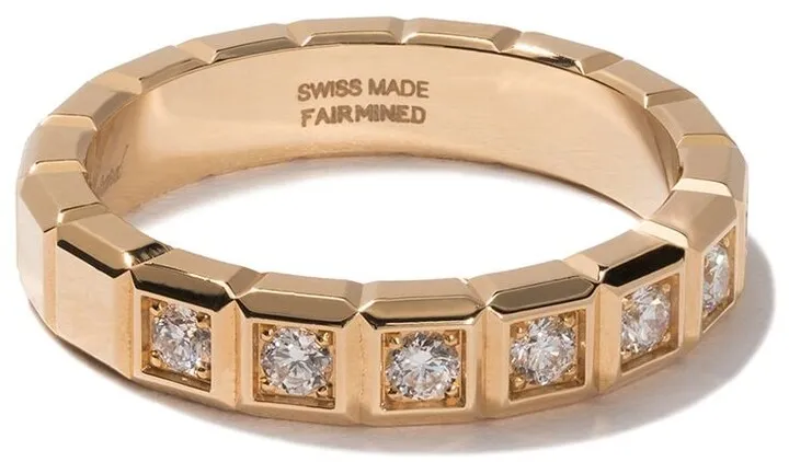 18kt yellow gold Ice Cube diamond ring