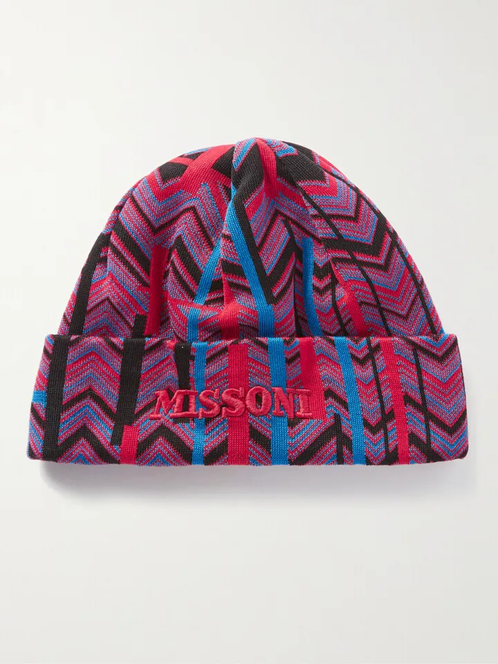 Logo-Embroidered Cotton-Jacquard Beanie