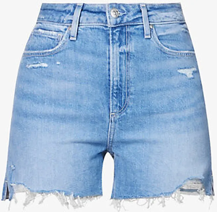 Womens Volar Destructed Dani Distressed High-rise Stretch-denim Shorts