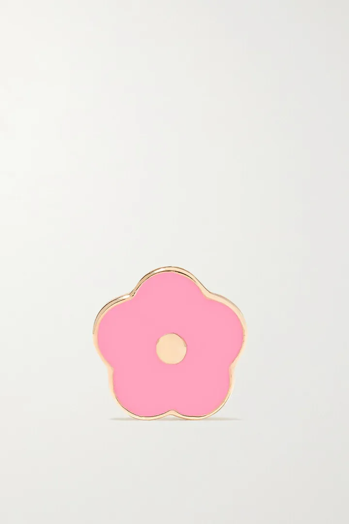 Alison Lou - Flower Power 14-karat Gold And Enamel Single Earring - One size