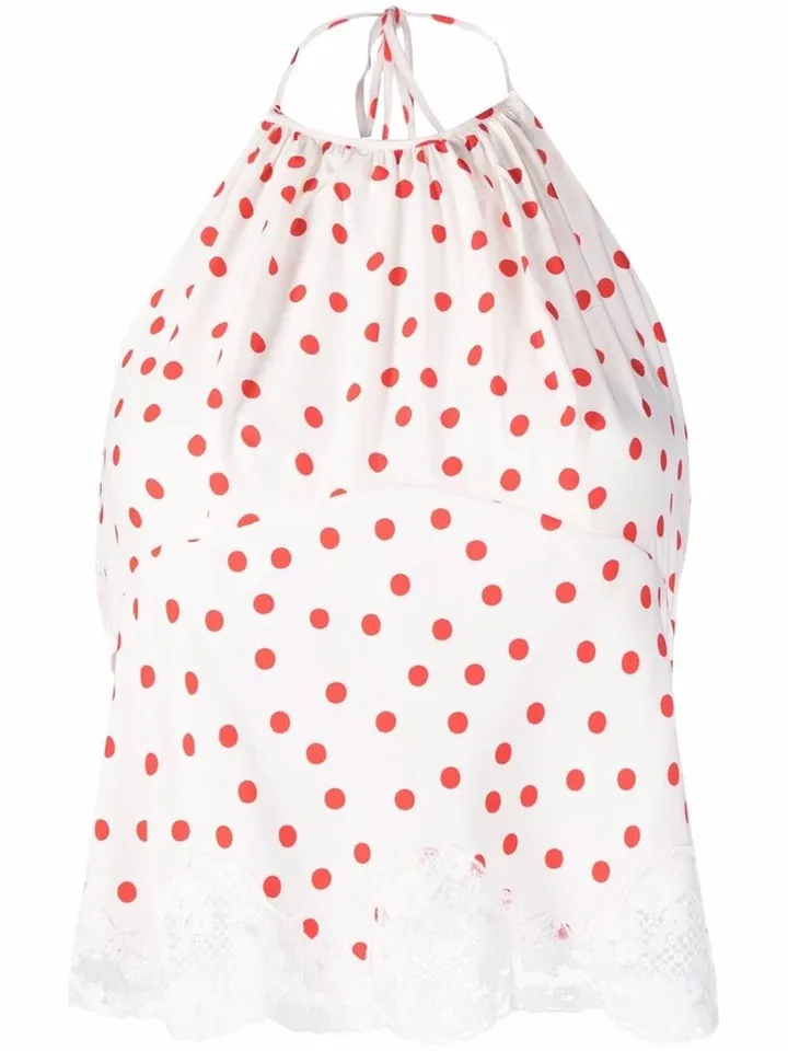 Spotted Halterneck Top