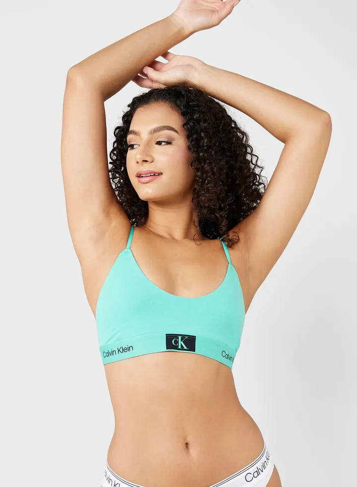 Logo Band Bikini Top