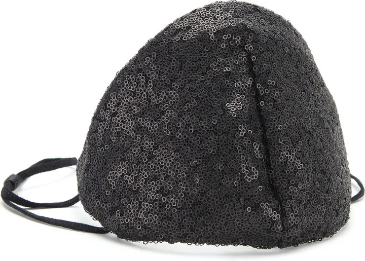 Mina Victory Sequin Black Face Mask