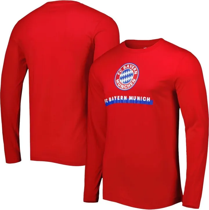 Men's Fanatics Branded Red Bayern Munich Exploit Long Sleeve T-shirt