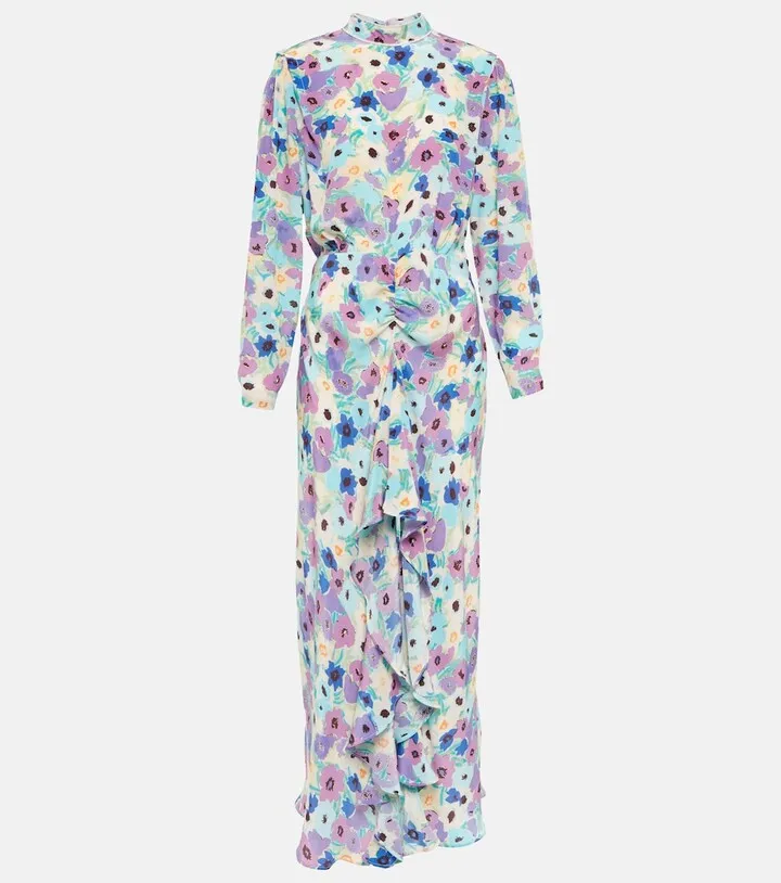Dani floral silk midi dress