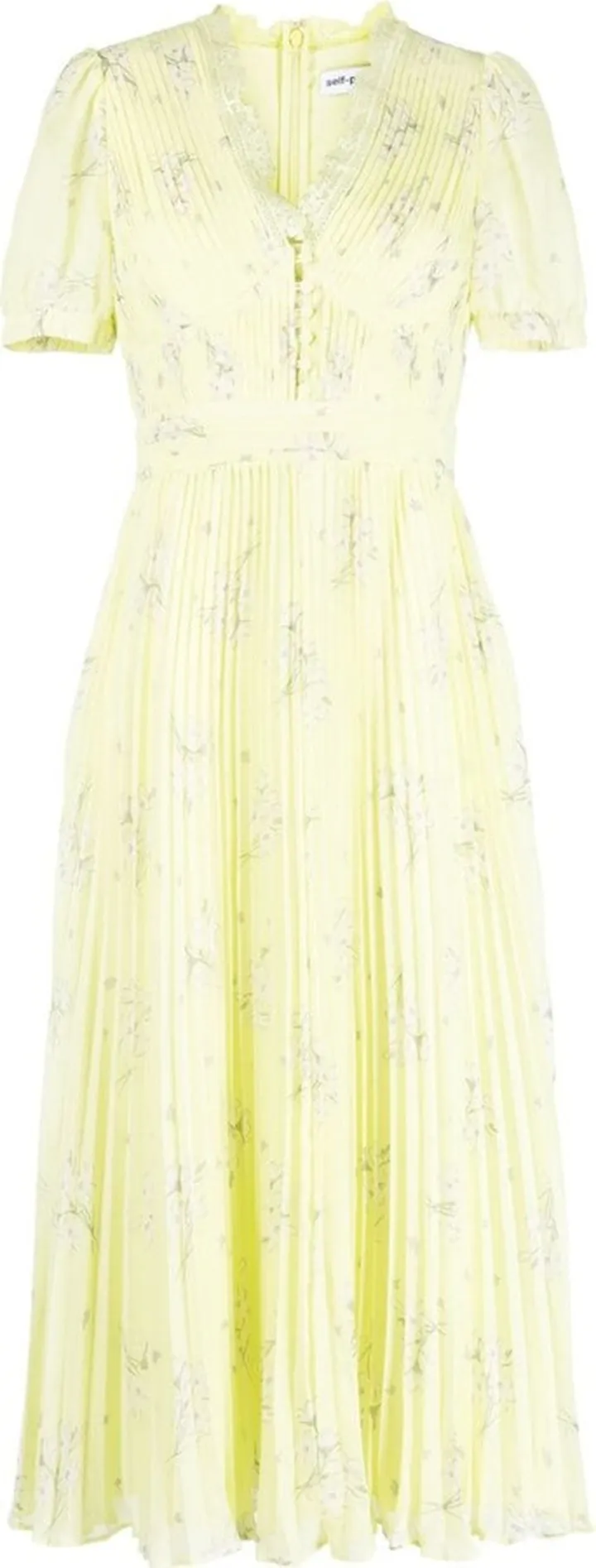 Floral-Print Chiffon Midi Dress