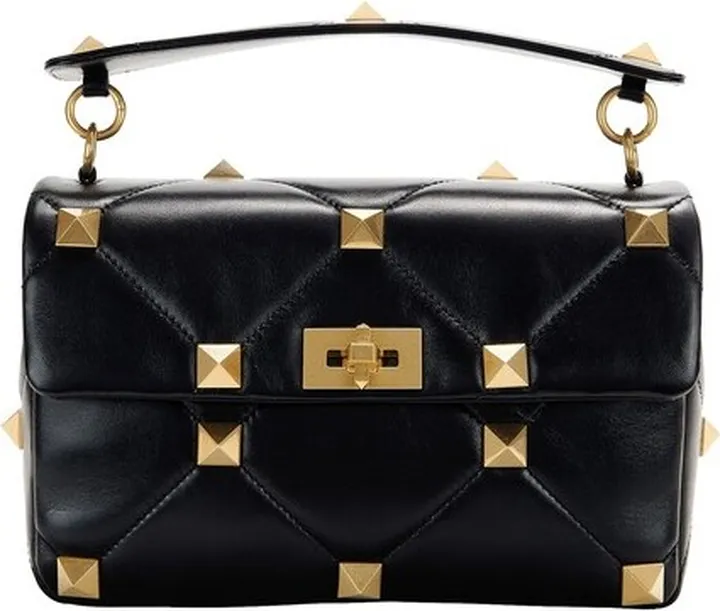 Large Roman Stud The Shoulder Bag in nappa
