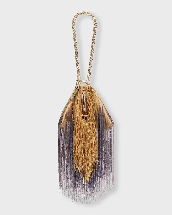 Callie Allover Fringe Chain Shoulder Bag