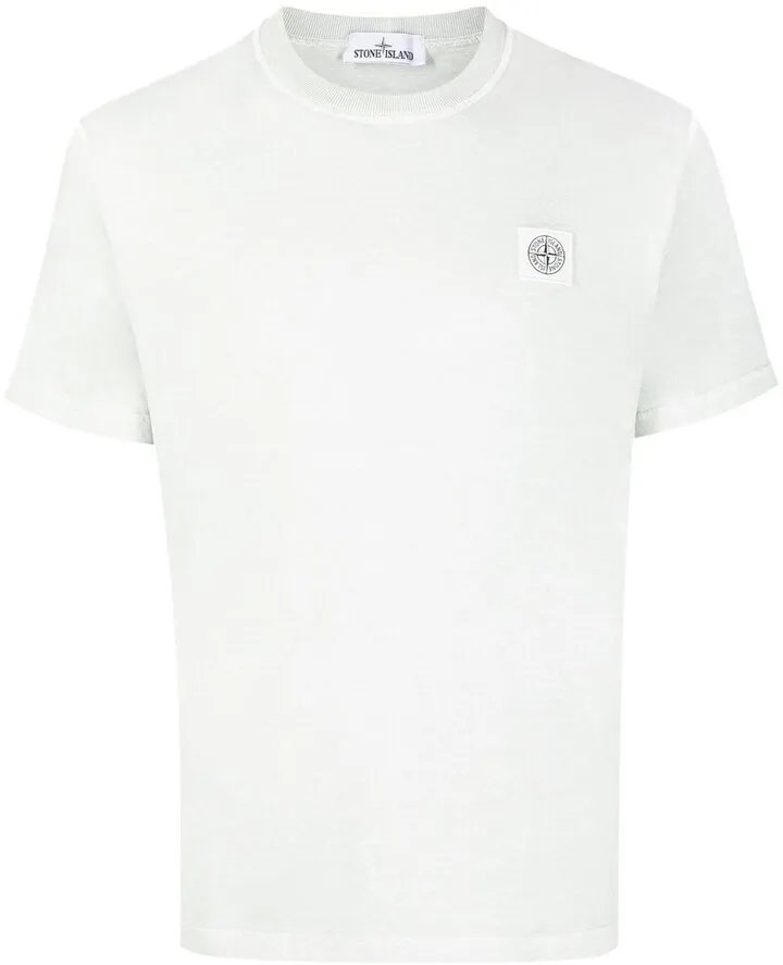 Compass-patch cotton T-shirt